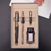 Glossy Black Three-Nip Fountain Pen Ink Gift Set