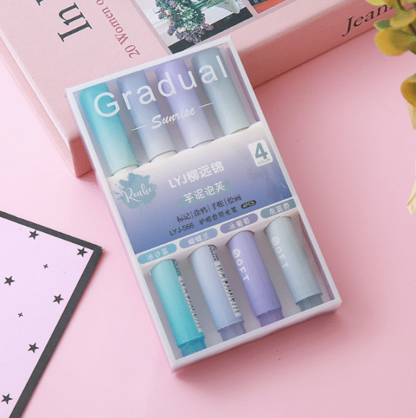 Gradient color high-capacity highlighter