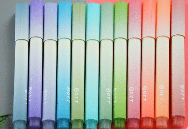 Gradient color high-capacity highlighter