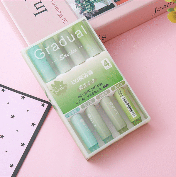 Gradient color high-capacity highlighter